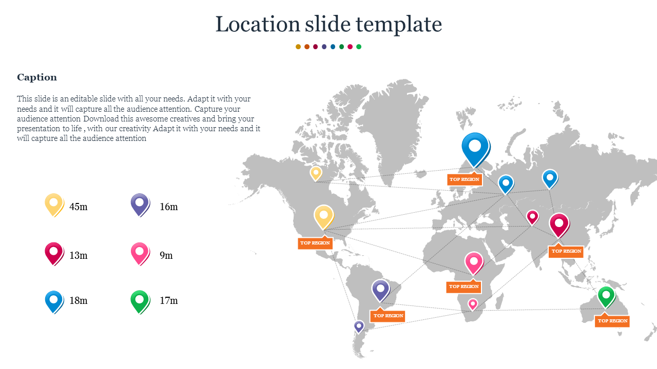 Location Slide Template With Map